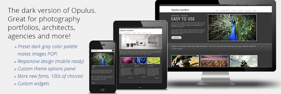 Opulus Sombre Theme Screen Captures